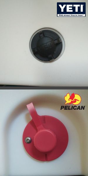 Yeti vs Pelican Drainage Plug