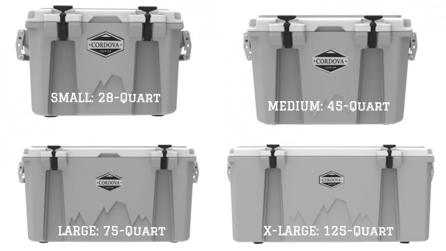 Cordova Cooler Sizes