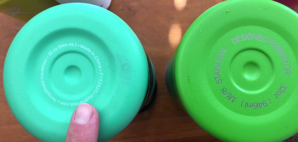 Bottom of hydro flask real 2025 vs fake