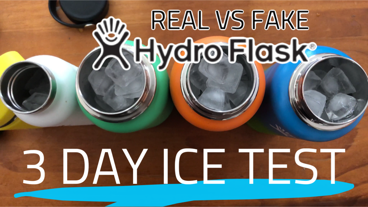 Video: Real vs Fake Hydro Flask 3 Day Ice Test - Which Holds Ice Better?