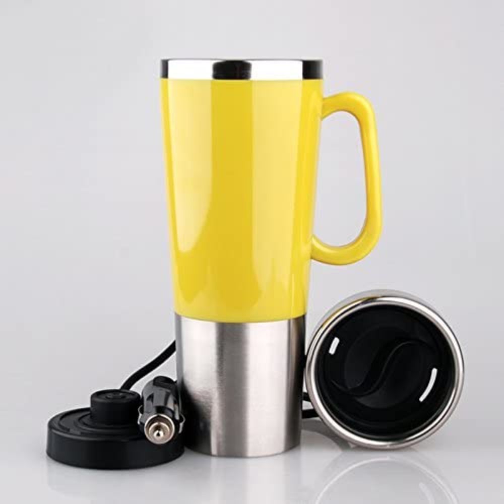 12v Car Heating Cup Car Heated Mug Stainless Steel Travel - Temu