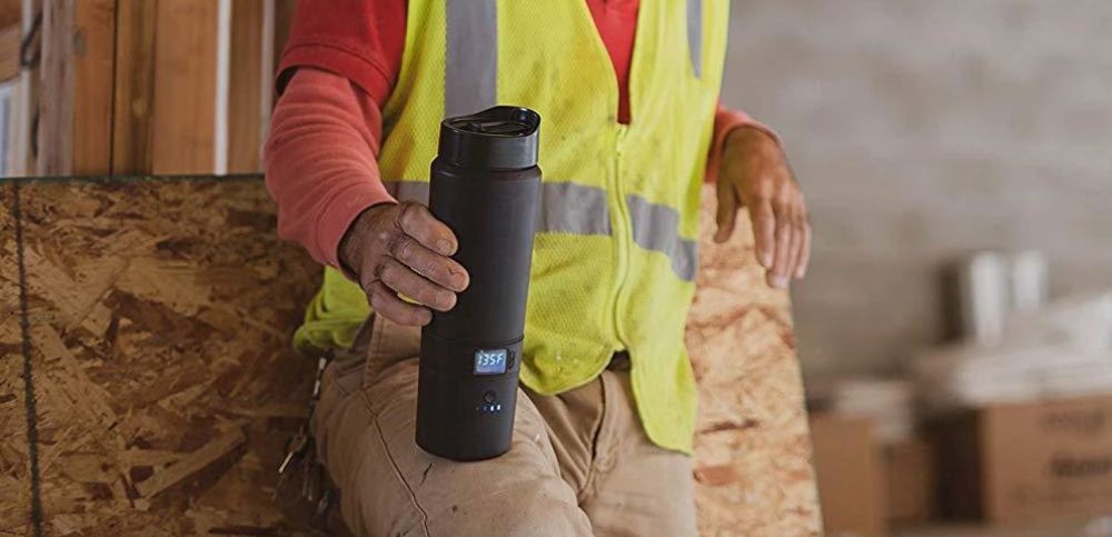 battery heated travel mug