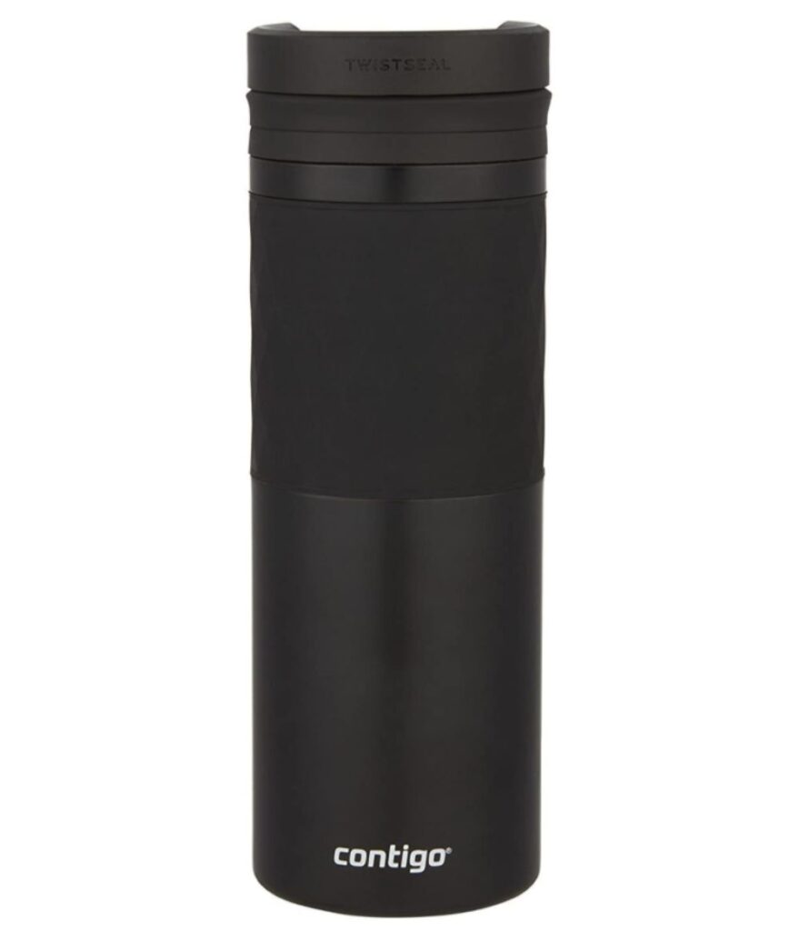 ceramic travel mug with handle and lid