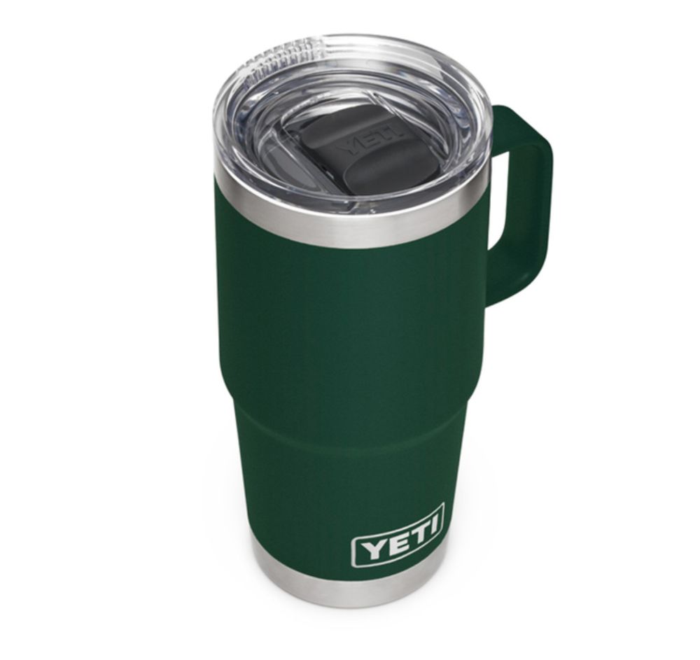 yeti-20-oz-travel-mug-with-handle-tumbler-cup-stronghold-lid-northwoods-gre...