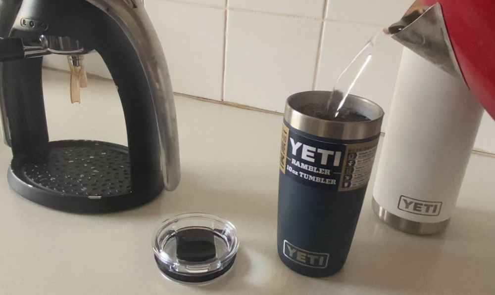 Coffee Because It's Too Early for Wine Custom YETI Tumbler – Sunny Box