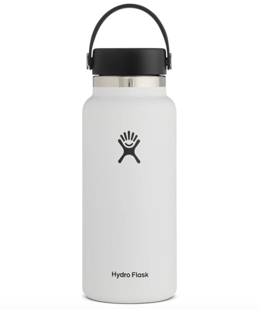 a white hydro flask