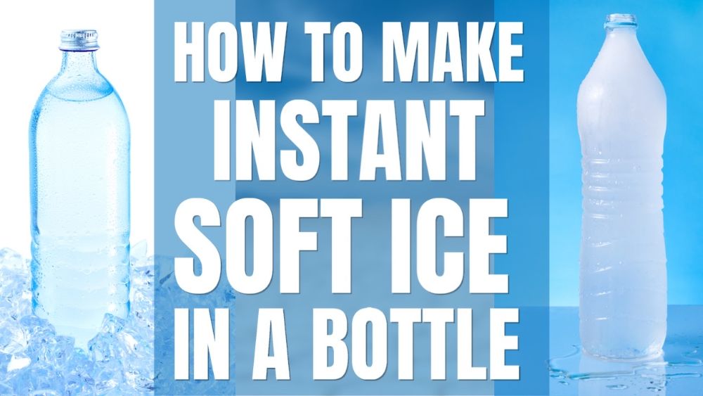 Tip! Feeeze water in a bottle. Frozen water, aka “ice,” is a solid. S, water  bottles