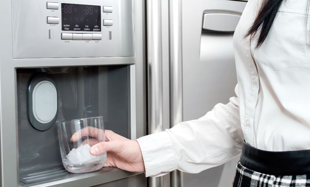 full size refrigerator with built in wine cooler