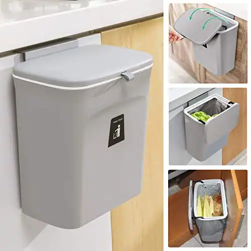 Hanging Kitchen Compost Bin for Counter Top or Cupboard