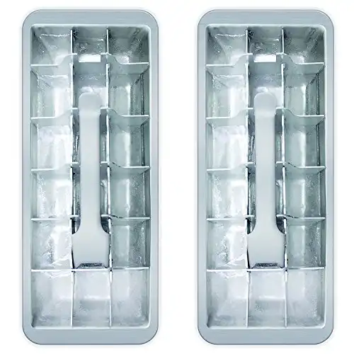 Vintage Kitchen Metal Ice Cube Trays (2-Pack)
