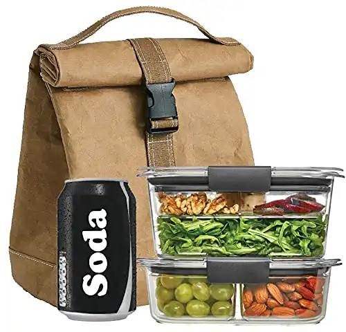 Roll Down Paper Insulated Lunch Bag