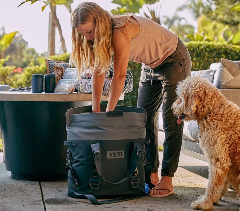 Bought my M30 a backpack 🎒haha! I'm so glad Yeti offers this accessory  because there's no storage pockets (get one it's worth it) : r/YetiCoolers