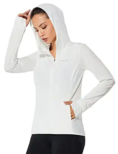 BALEAF Women's Long Sleeve Hooded Rash Guard