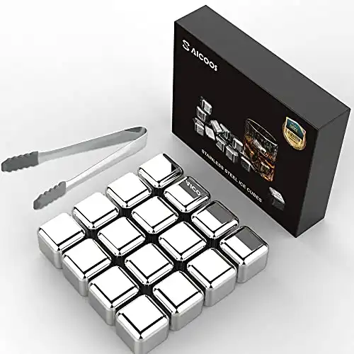 Stainless Steel Ice Cubes - Whiskey Stones (16 Pack)