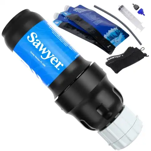 Sawyer Squeeze Water Filtration System (with Hydration Pack Adapter)