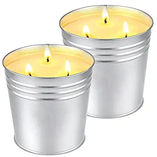 Outdoor Citronella Candles - 3 Wick, 100 Hours (2 Pack)