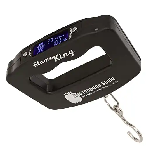 Flame King Propane Tank Digital Scale for 5LB, 10LB, 20LB, 30LB, 40 LB Propane Tanks