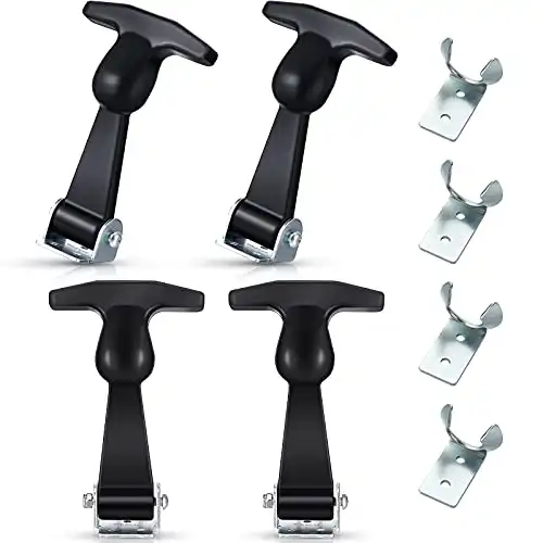 Rubber T-Handle Latch with Bracket (4 Pack)