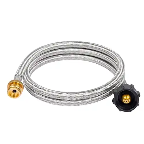 Gaspro 5 Feet Propane Adapter Hose. Connect 5-40 lb tanks to 1 lb Appliances