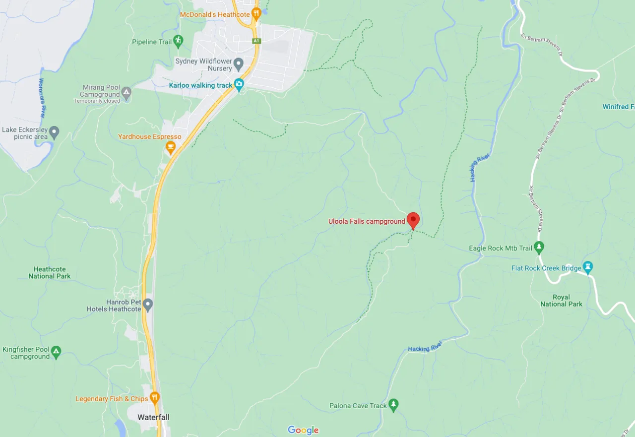 uloolafallscampgroundmap Hunting Waterfalls