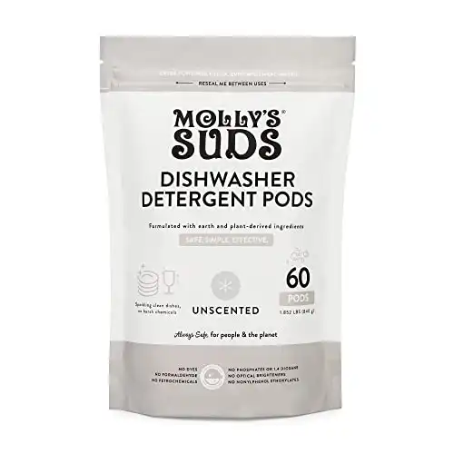 Molly's Suds Dishwasher Pods | Natural Dishwasher Detergent
